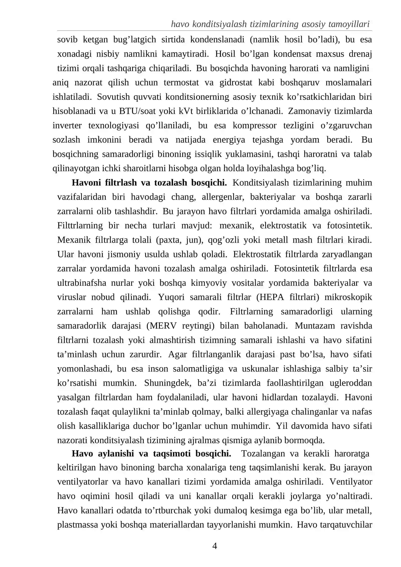 Havoni konditsiyalashning umumiy tavsifi 4