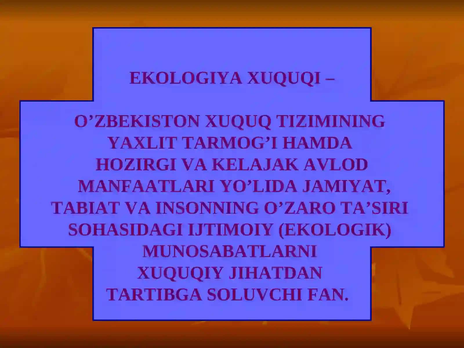Ekologiya huquqi asoslari 4