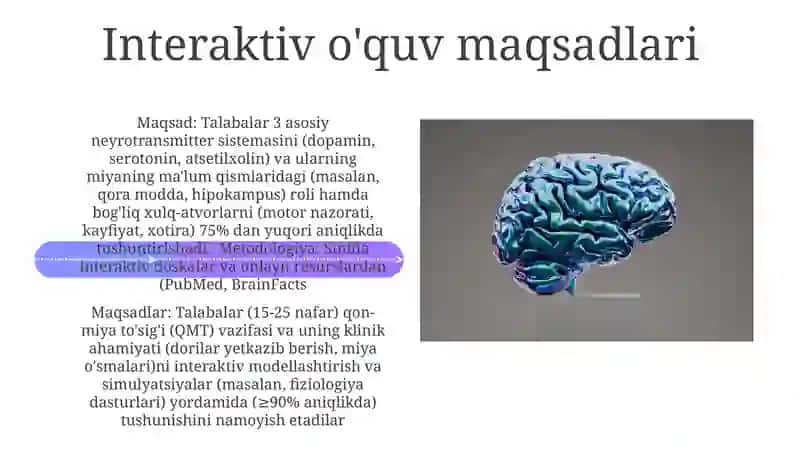 Miya tuzilmasi va funksiyasi (MTF) guruhiy loyihalari 4