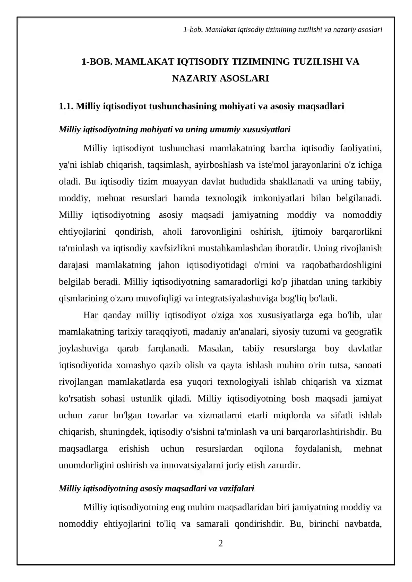 Milliy iqtisodiyotning mazmuni va uning tuzilishi 4