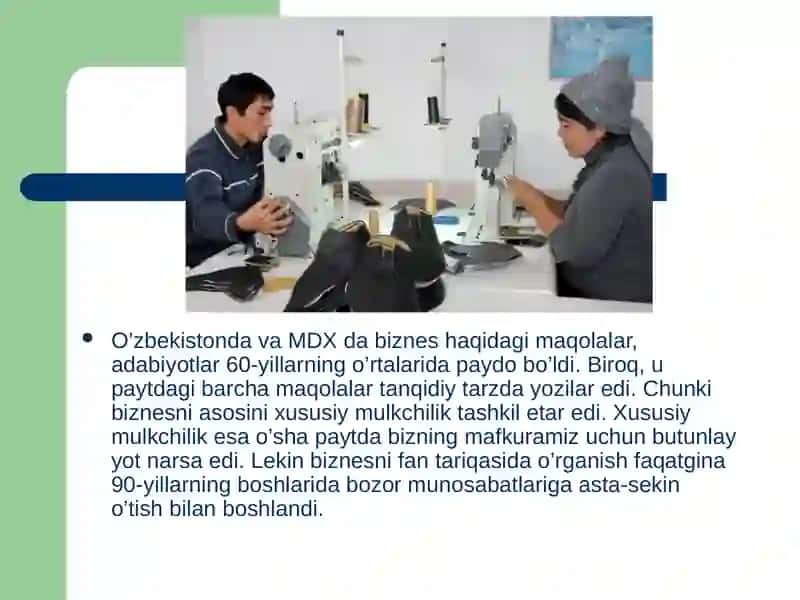 Tadbirkorlik faoliyati va menejment 4