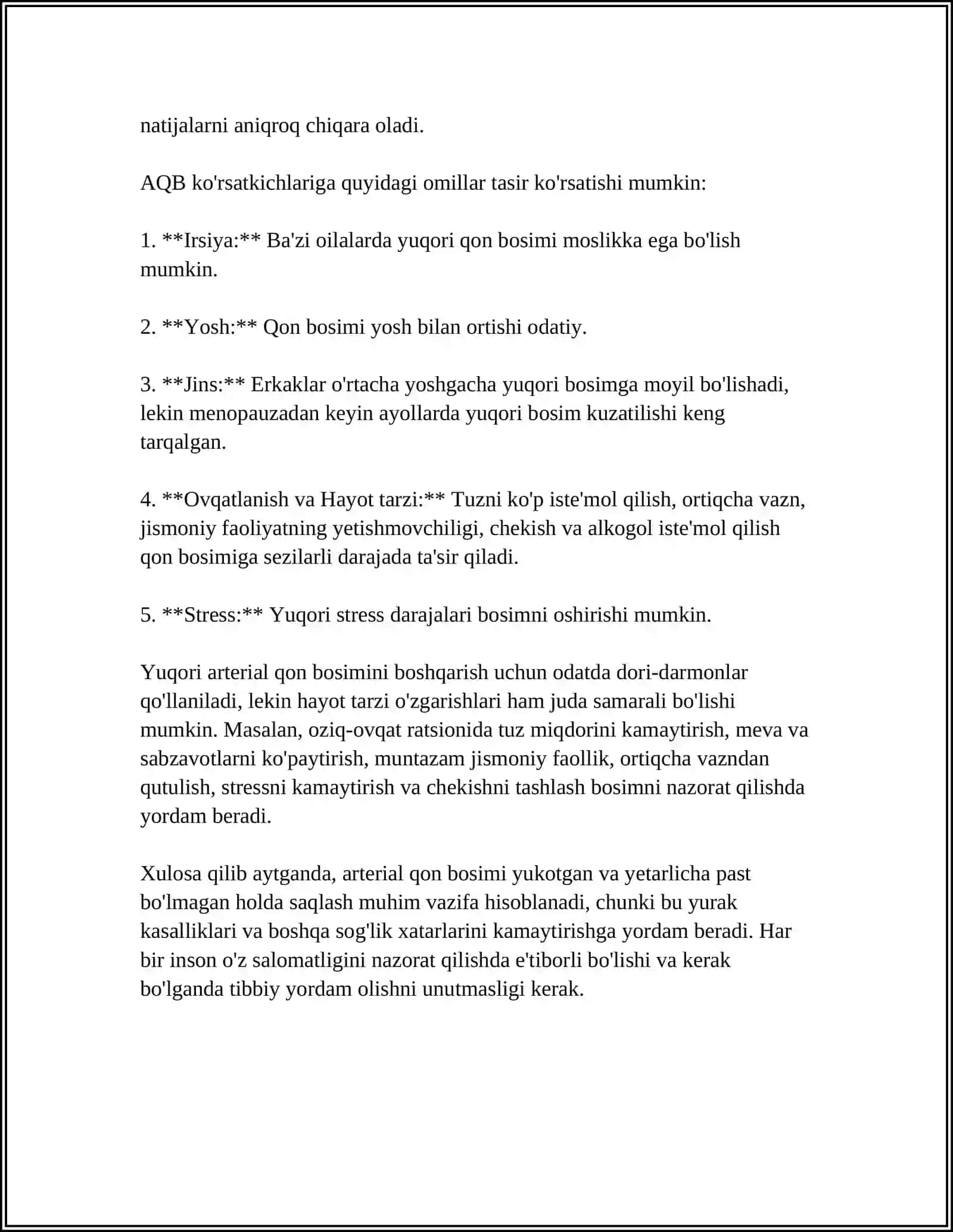 ARTERIAL BOSIMNING ANIQLASHNING FIZIK ASOSLARI. PULS TULQINI 4
