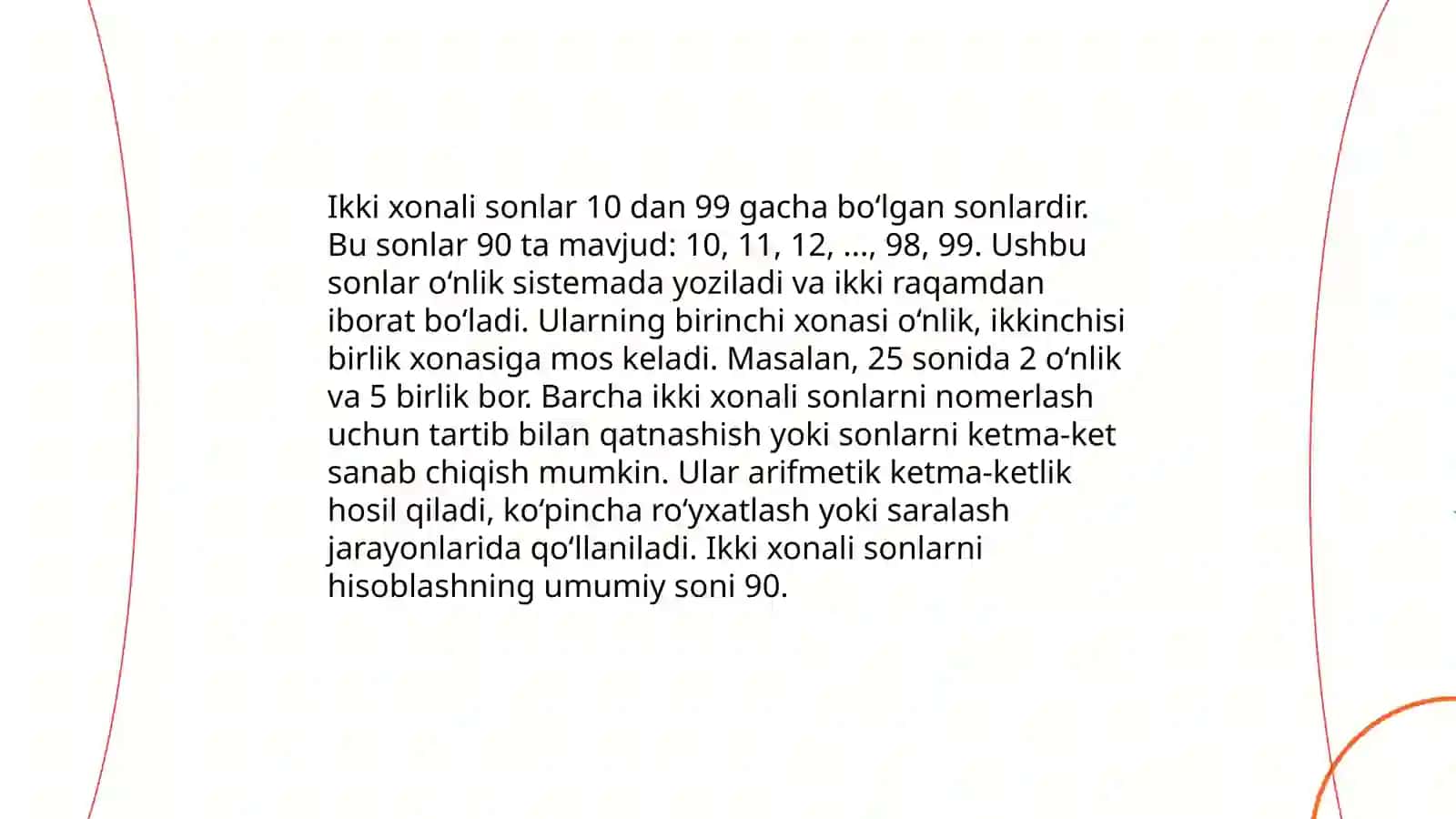 Kontsentrlar (10, 100, 1000 va ko‘p xonali sonlar) bo‘yicha nomerlashga o‘rgatish metodi 4