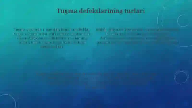 YUz jag soxasi orttirilgan va tugma nuksonlari 4