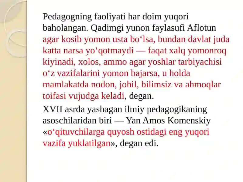 Pedagogning kasbiy rivojlanish pog‘onalari. O‘qituvchining pedagogik mahorati va kompetentligi. 4