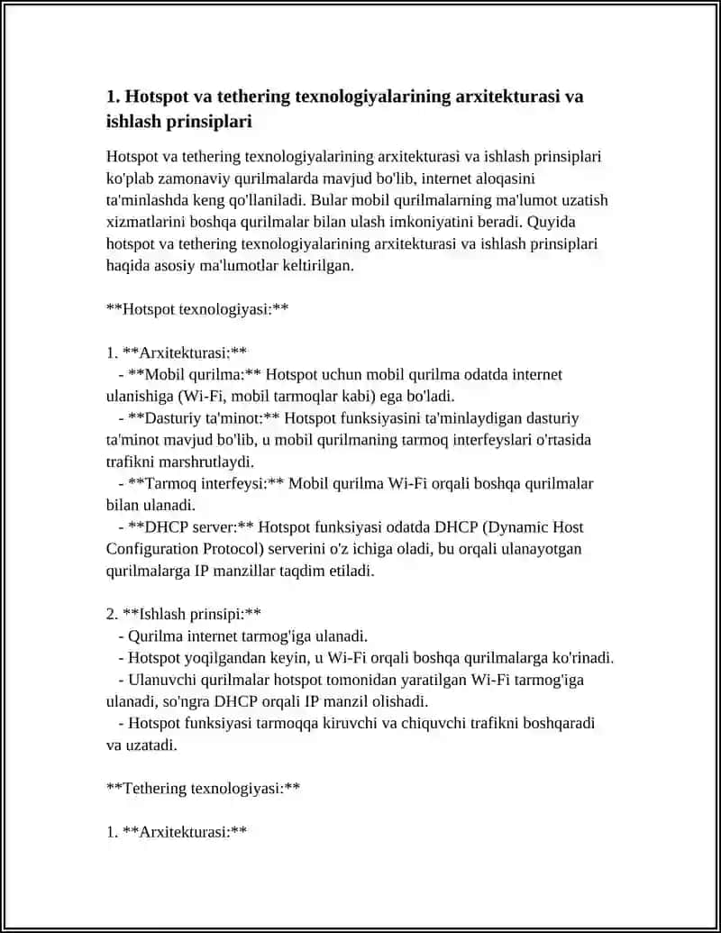 HOTSPOT VA TEATHERING TEXNOLOGIYALARINI TAXLIL QILISH 4