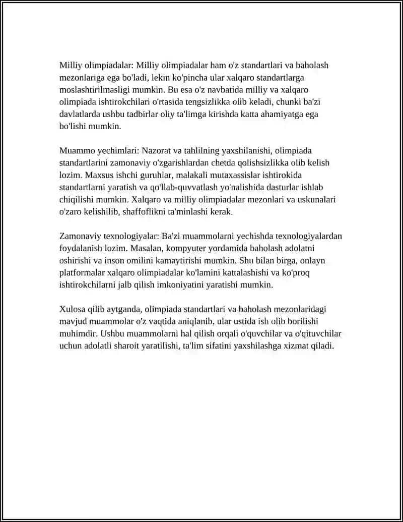 YANGI OLIMPIADA DOLZARB MUAMOLARI 4