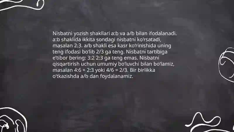 5 sinf matematikasidan nisbat tushunchasi 4
