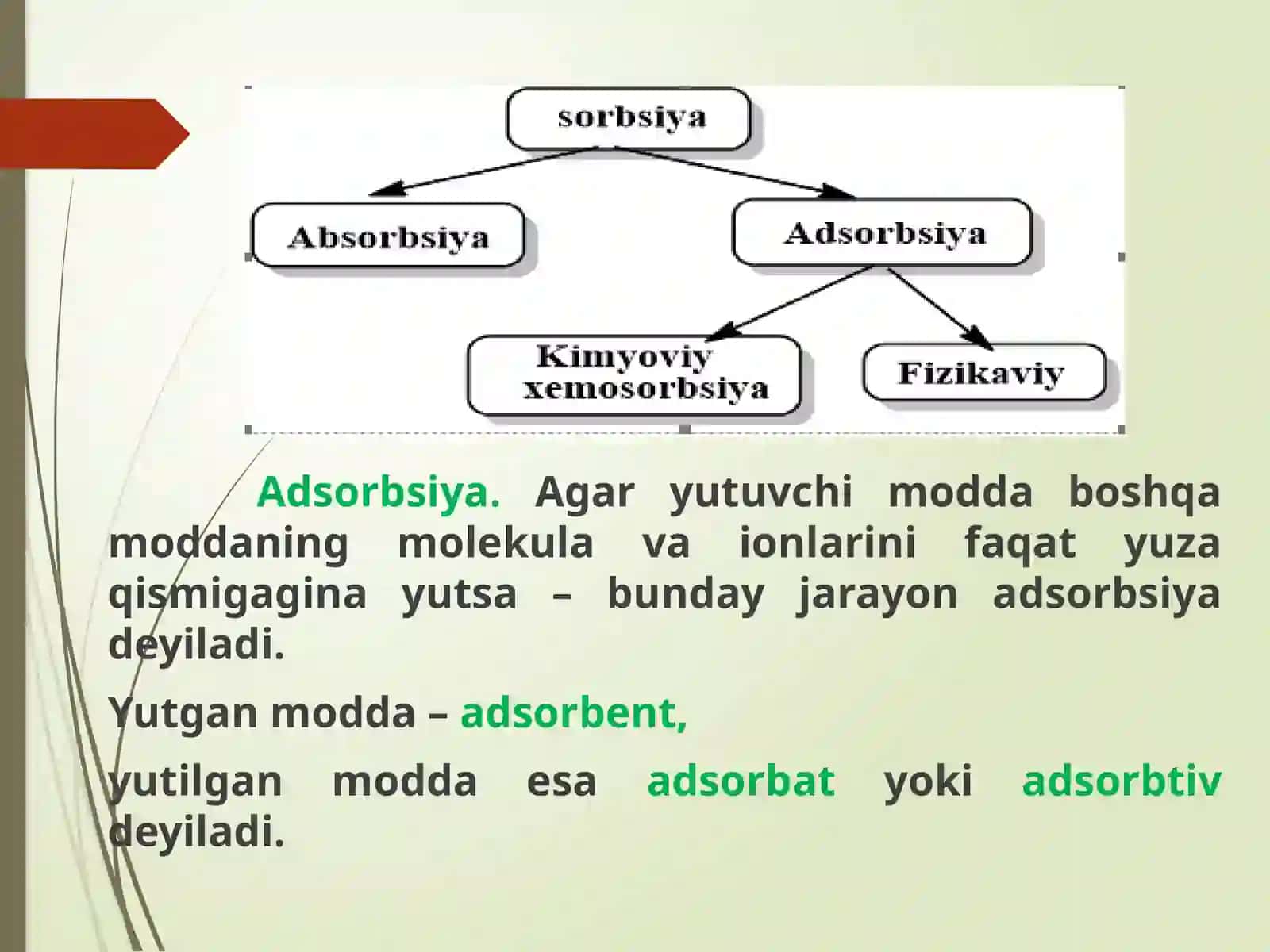 MA’RUZA: ADSORBSIYA HODISALARI 4