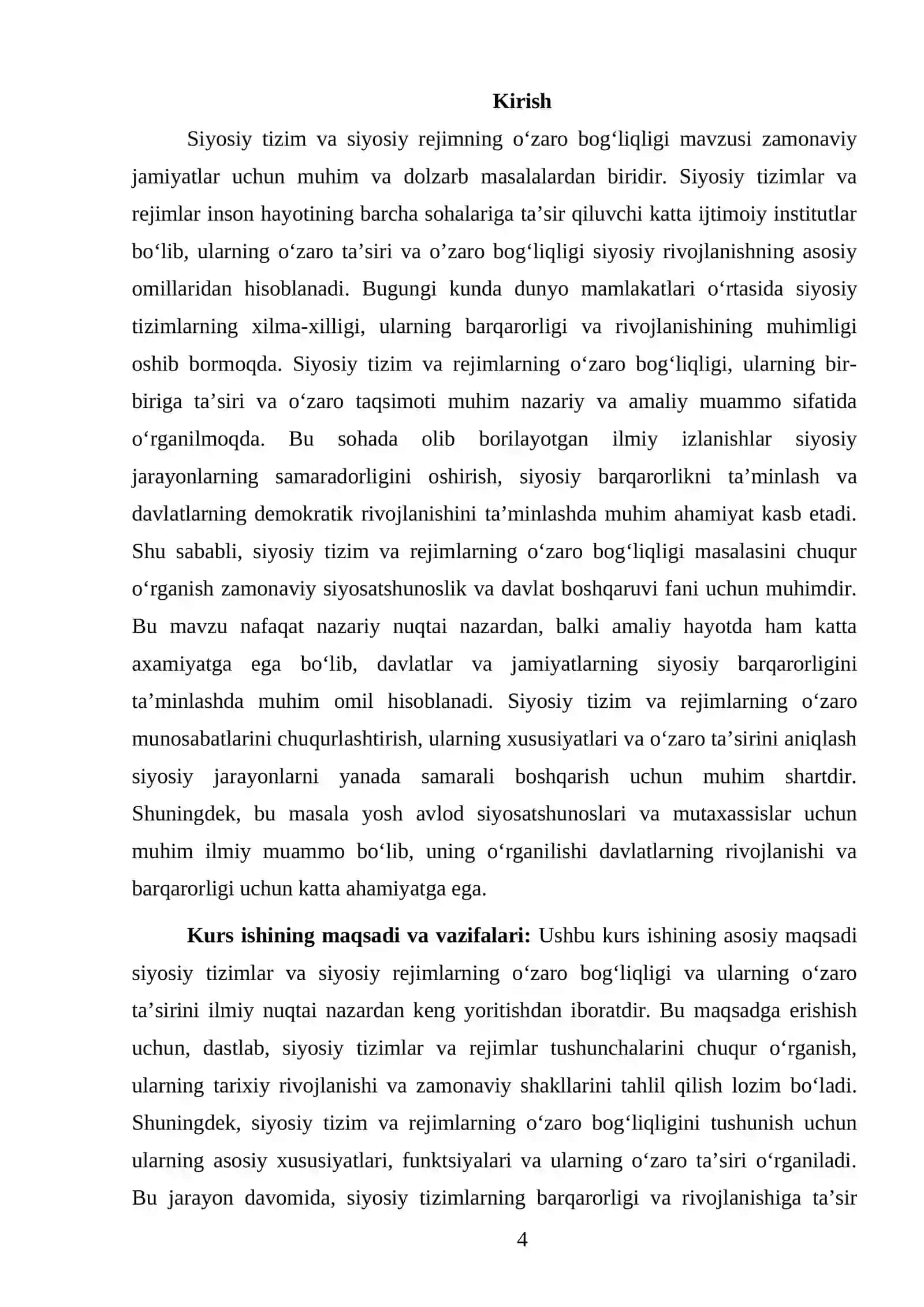 Siyosatshunoslik kurs talabasi 4