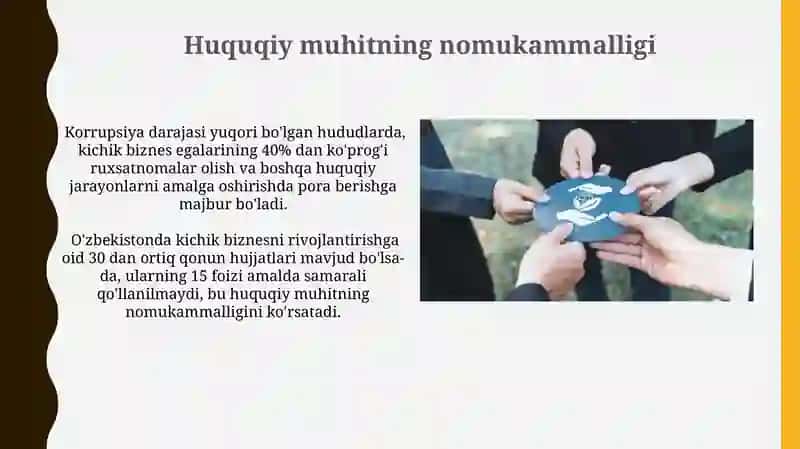 Ôzbekistonda kichik biznesni rivojlantirishning sotsial muamolari 4