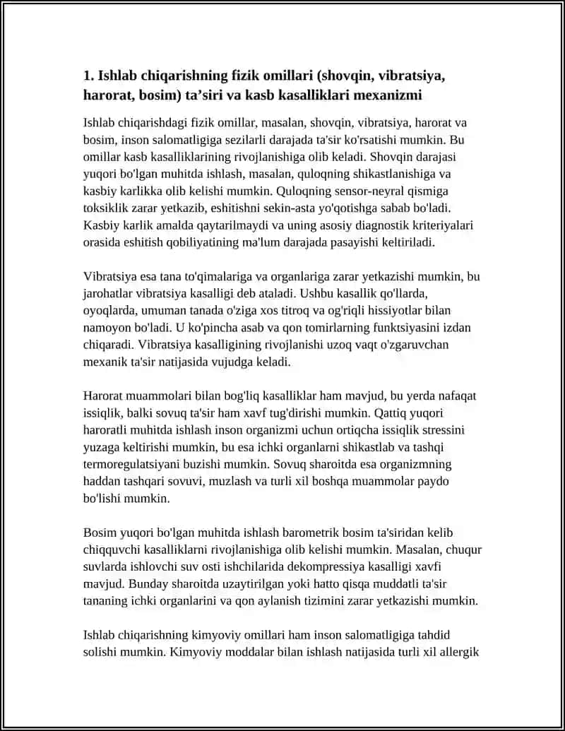 ISHLAB CHIQARISHNING FIZIK OMILLARI TAʼSIRIDAN RIVOJLANGAN KASB KASALLIKLARI 4