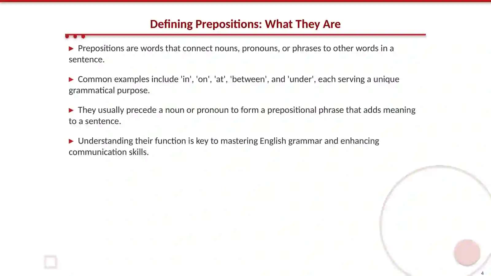 Understanding Prepositions: The Backbone of English Grammar 4