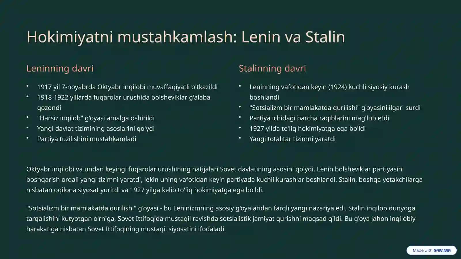 Jahon urushlari oralig'ida Sovet Ittifoqi: Totalitar tizimning o'rnatilishi 4