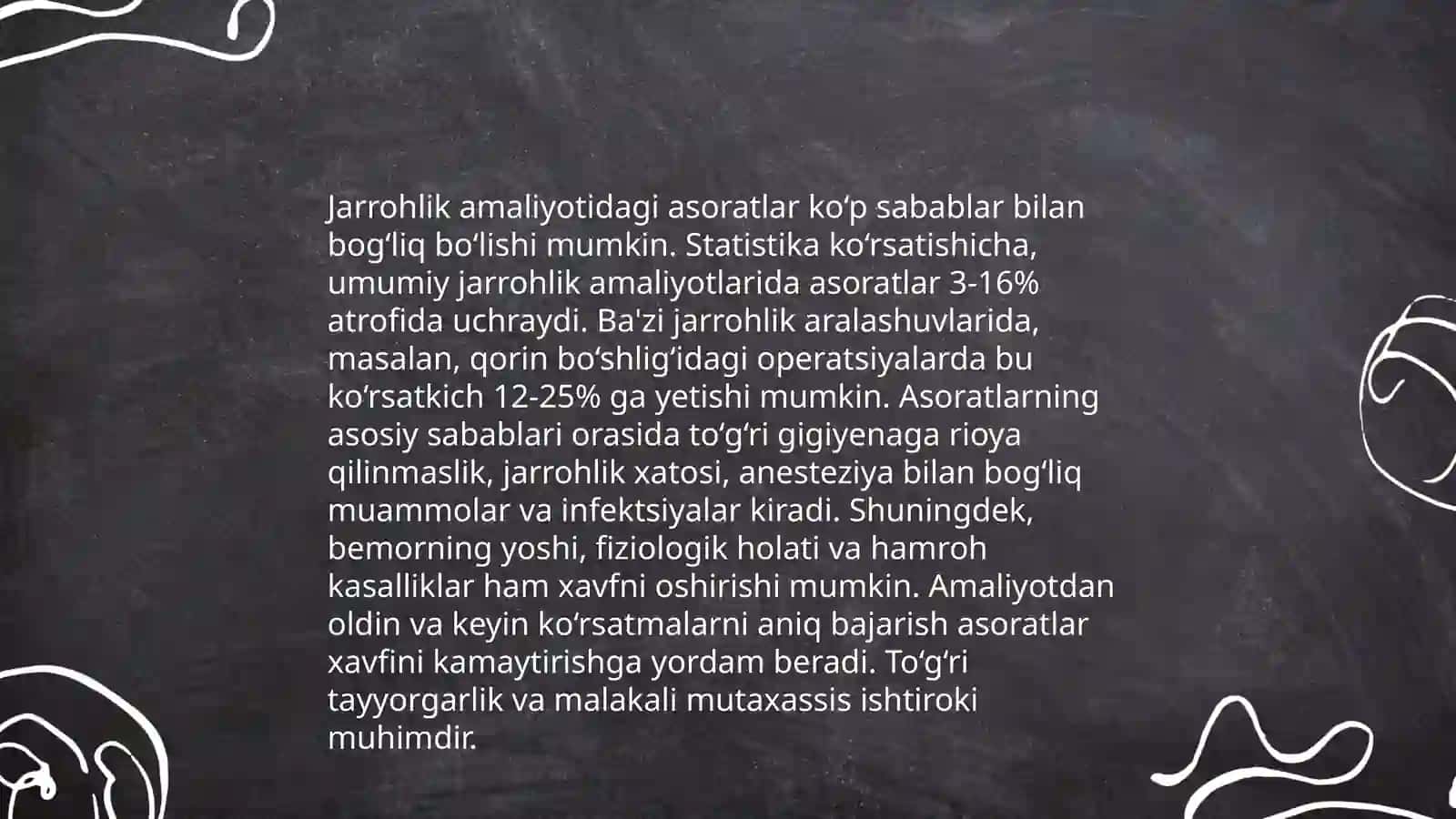 Iatrogeniya jarrohlik sabablari, oldini olish va davolash chora tadbirlari 4
