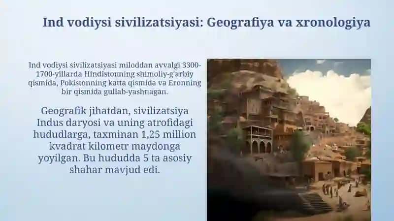 Ilk Hind sivilizatsiyasi (m. av. XXIII-XVIII asrlar) 4