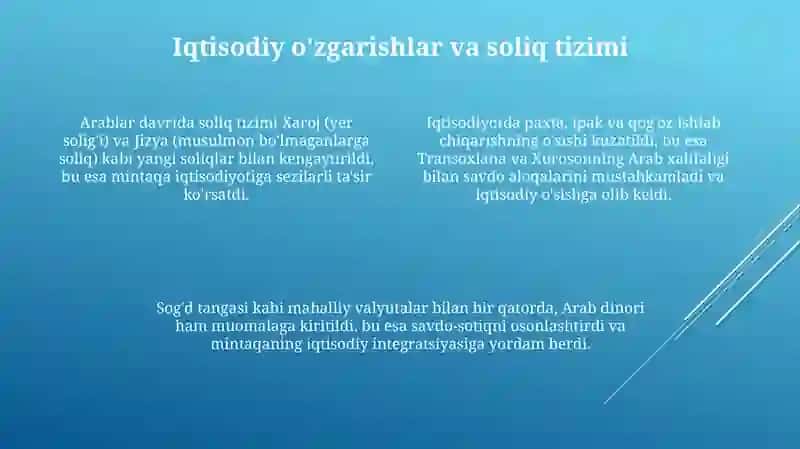 Arab xalifaligi davrida movarounnahr va xuroson 4