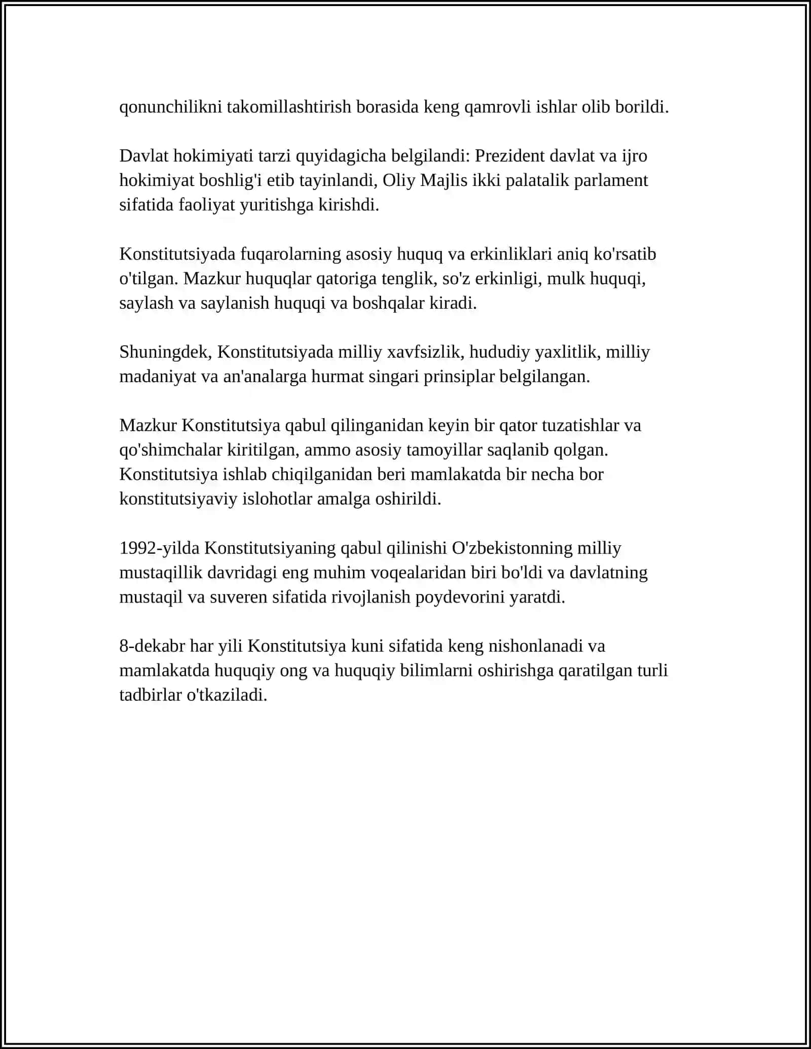 MUSTAQILLIK YILLARIDA DAVLAT BOSHQARUV TIZIMIDA AMALGA OSHIRILGAN ISLOHOTLARNING XUSUSIYATLARI 4