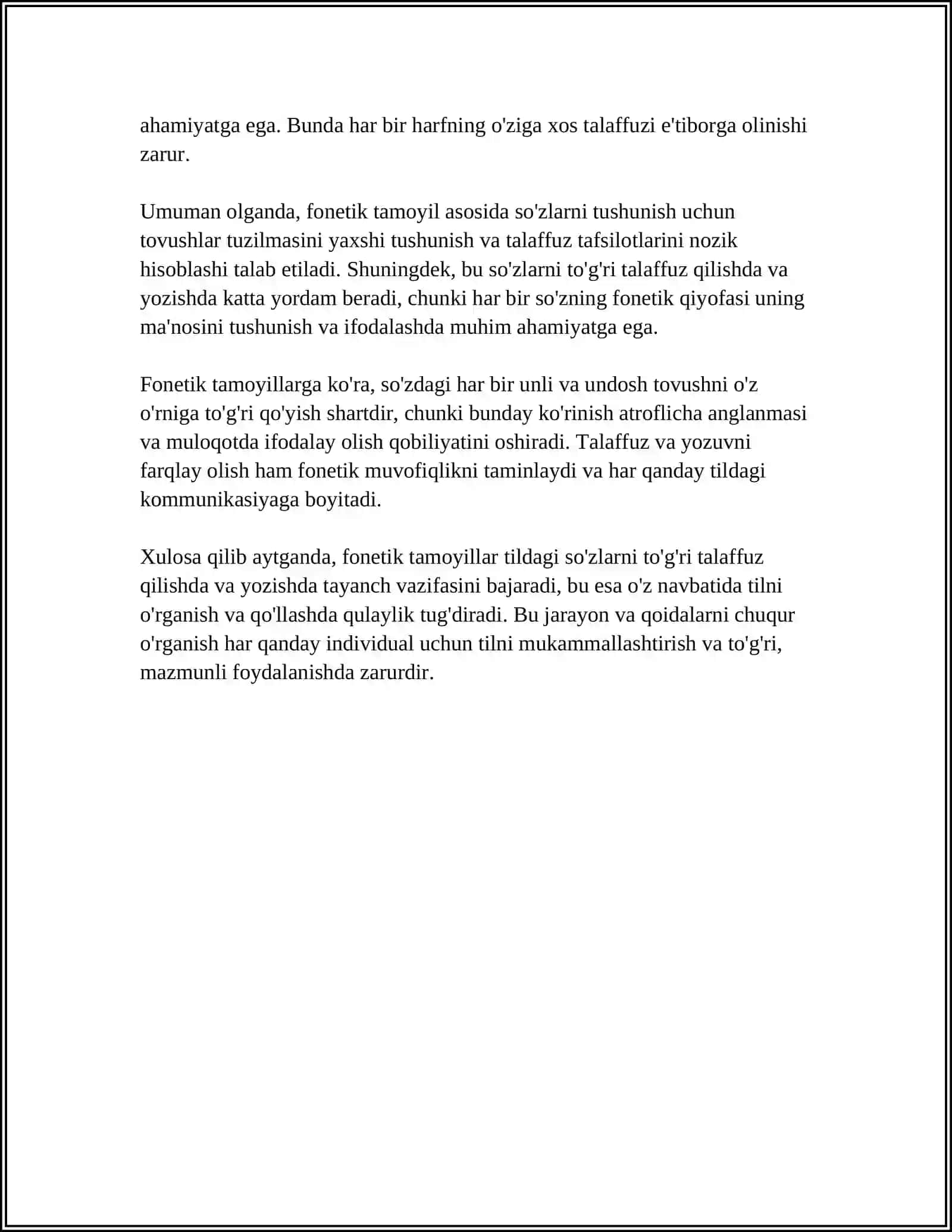 FANETIK VA MARFOLOGIK TAMOYILGA KO'RA YOZILGAN SOZLAR TOPISH VA IZOHLASH 4