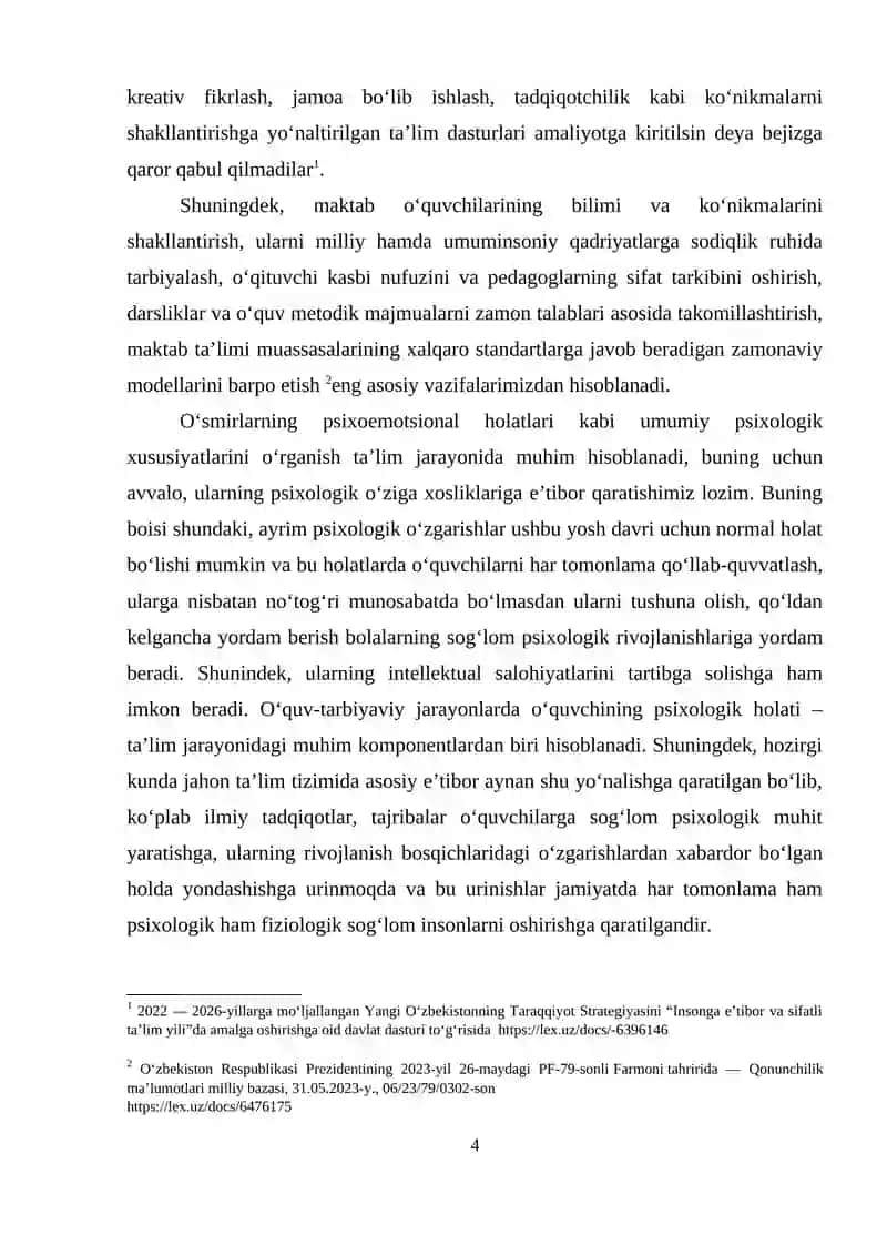 O‘SMIRLARDA PSIXOEMOTSIONAL HOLATLARNING O‘ZIGA XOS XUSUSIYATLARI 4