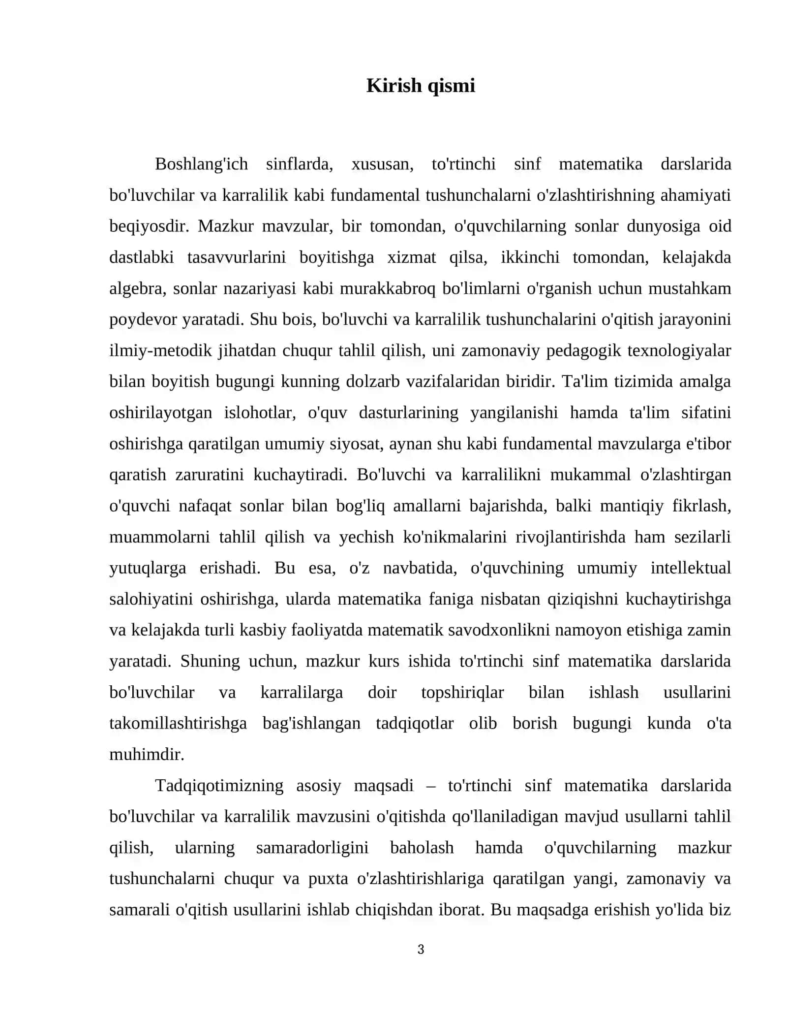 4-sinf matematika darslarida bo'luvchilar va karralilarga doir topshiriqlar bilan ishlashga o'rgatish usullari 4