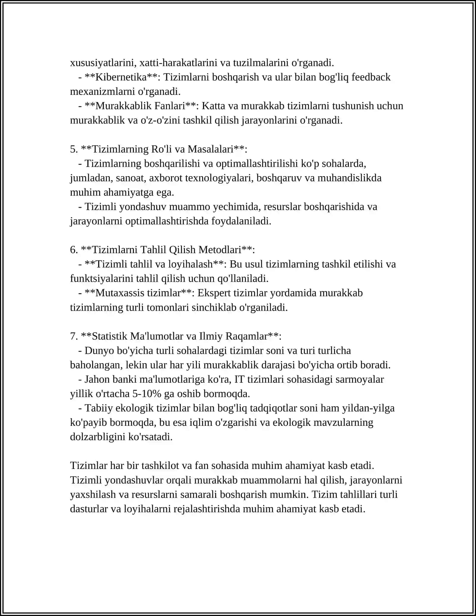TIZIMNING KONTSEPTUAL MODELINI QURISH VA UNI SHAKLLANTIRISH 4