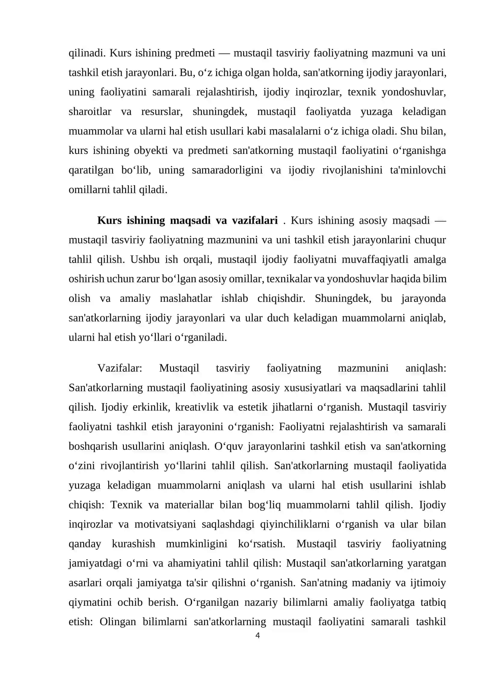 Mustaqil Tasviriy faoliyatning mazmun-mohiyati va tarixi 4