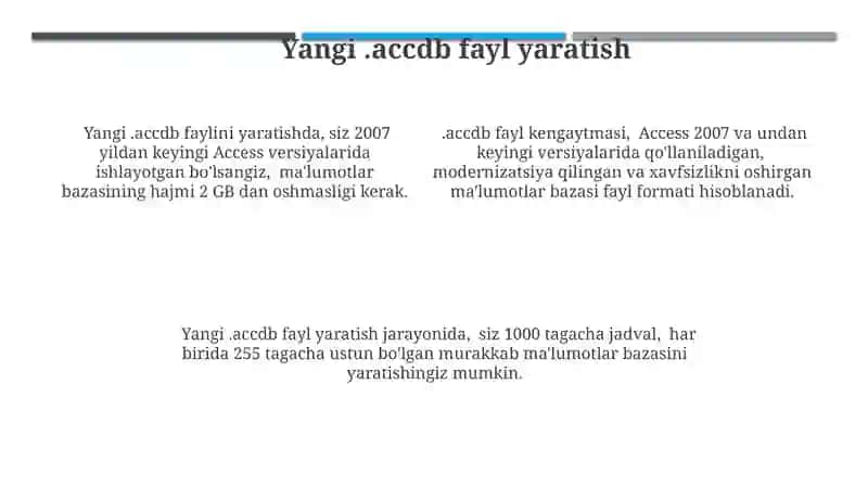 Microsoft Access Fayl Kengaytmalari 4