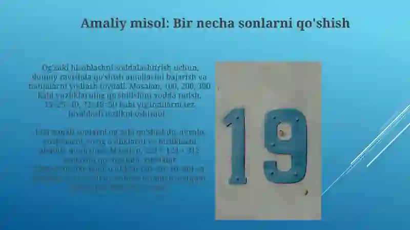 Uch xonali sonlarni og‘zaki qo‘shish 4