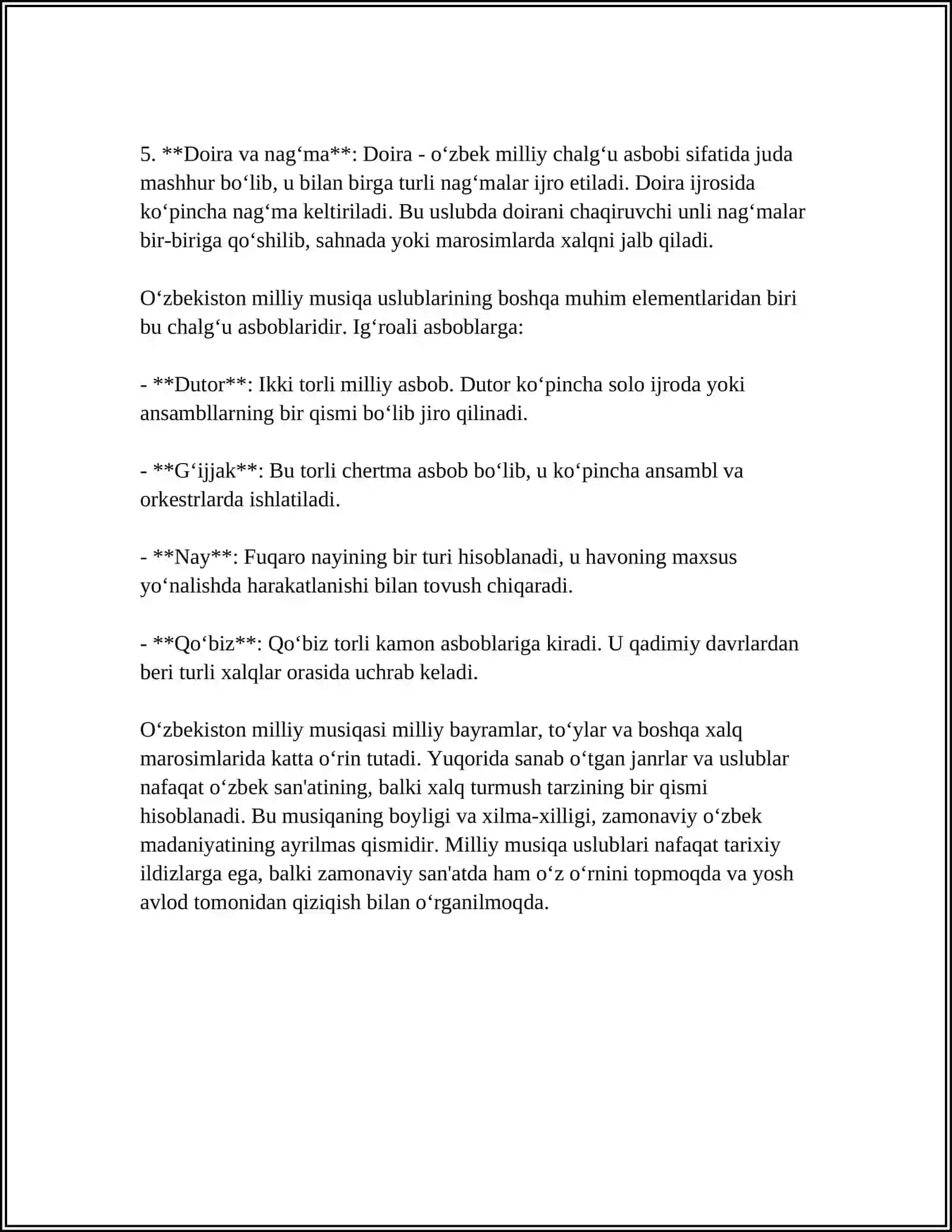 NOTA MUHARRIRI YORDAMIDA MILLIY MUSIQA KUYLARINI PARTITURASINI YARATISH 4