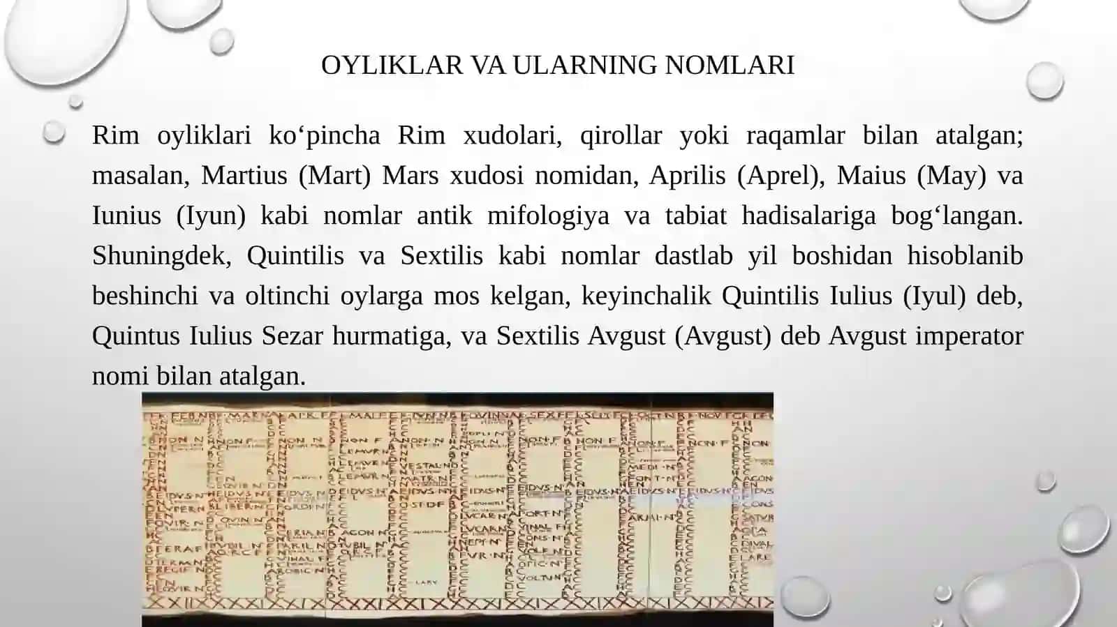 Rim kalendarining kelib chiqish tarixi 4