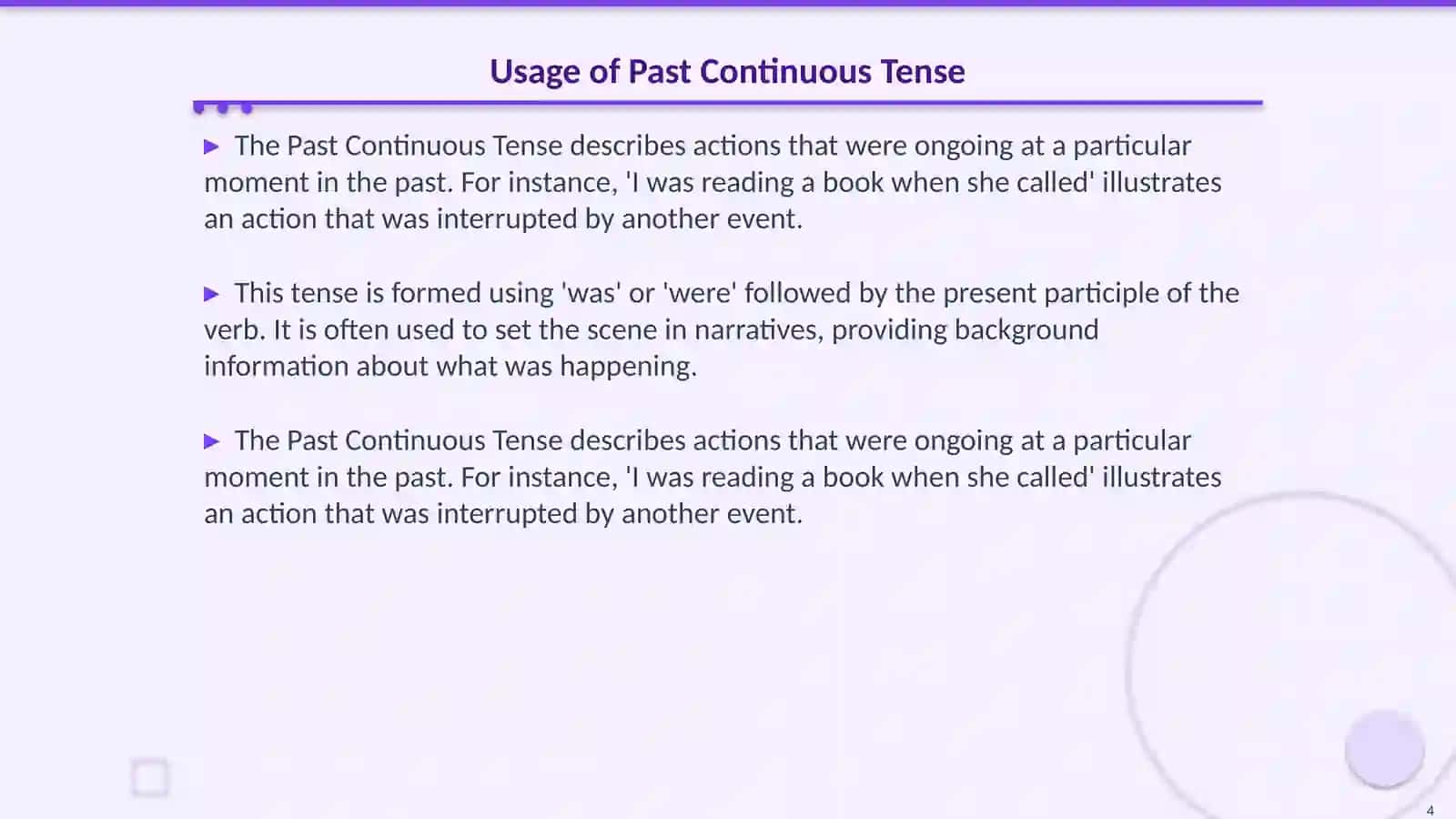 Past tenses 4