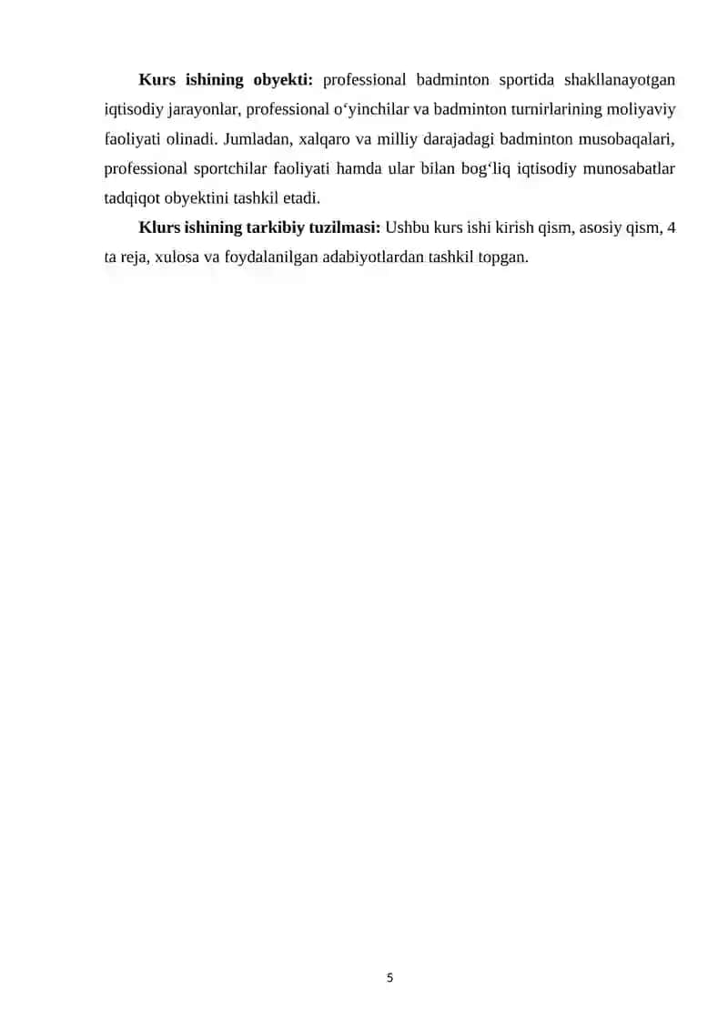 Badmintonning iqtisodiy jihatlari professional o‘yinchilar va turnirlar daromadlari 4