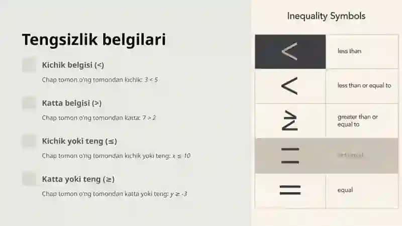 Tengsizliklarni qo‘shish va ko‘paytirish 1 4