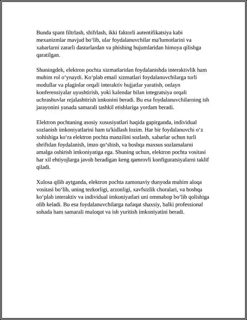 ELEKTRON POCHTA VA UNING IMKONIYATLARI 4
