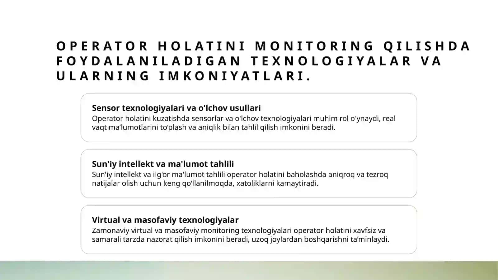 Operator holatini kuzatish usullari va ularning turlari tasnifi 4