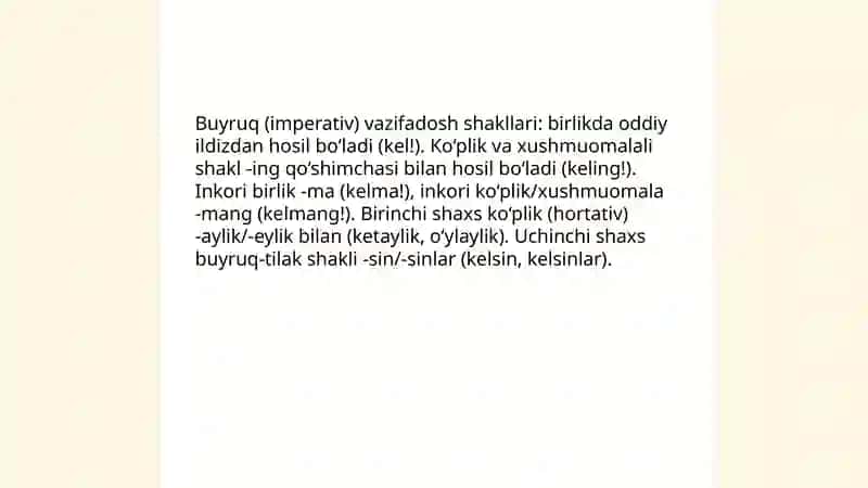 Fe'lning vazifadosh shakllari 4
