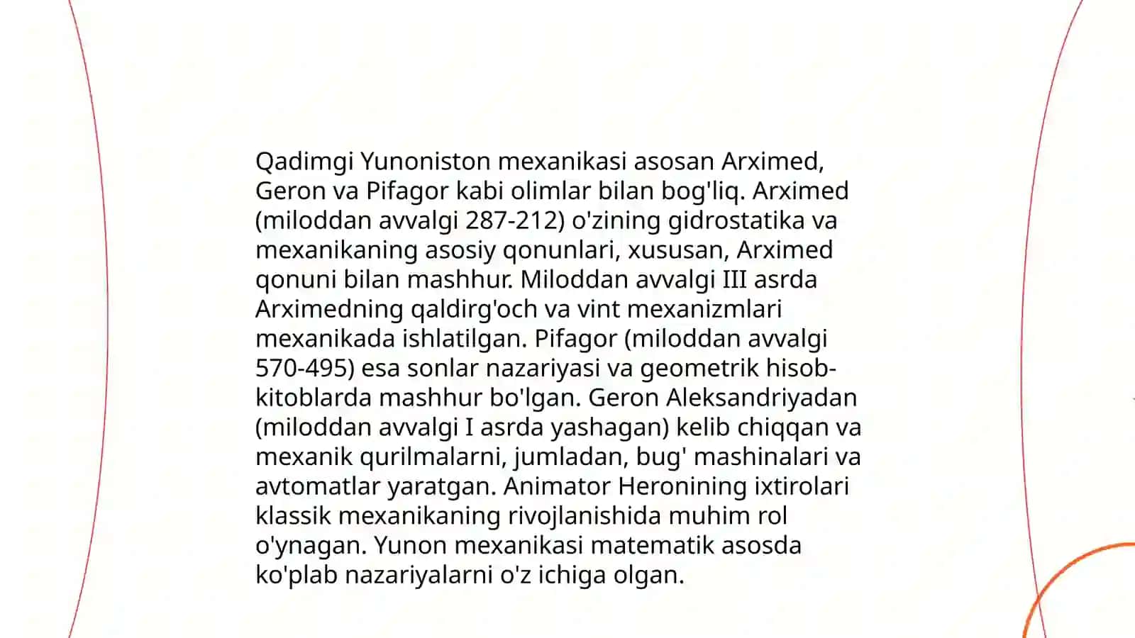 Mexanika fanidan ma’lumot 4