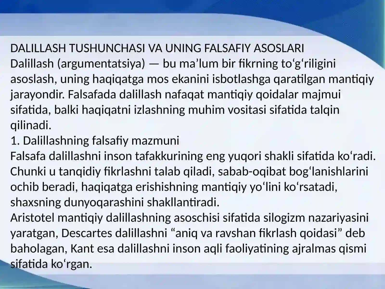 Dalillash va ishonch-e’tiqodning shakllanish jarayoni 4
