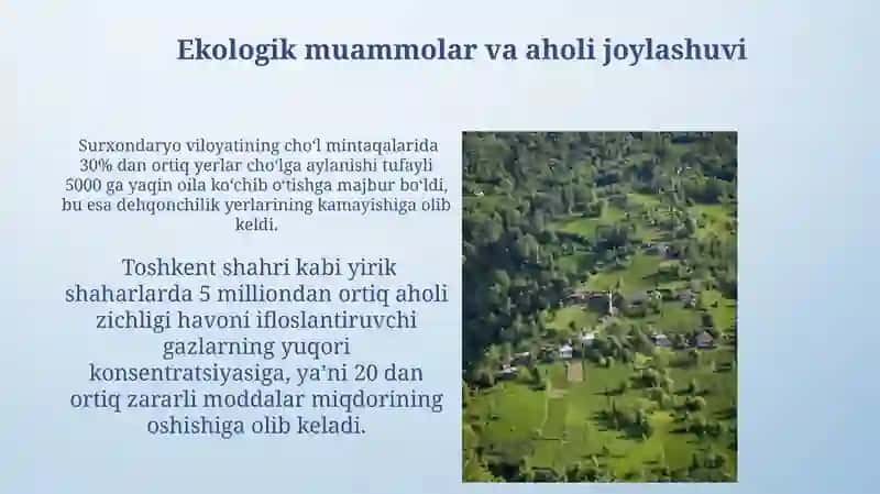 Aholi joylashtirish va tabiiy muhit 4