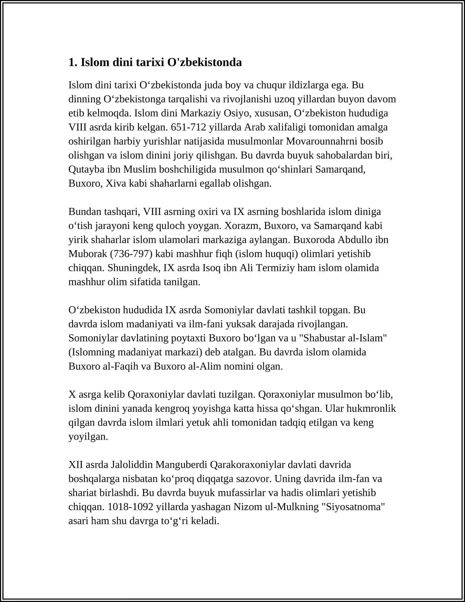O'ZBEKISTON RESPUBLIKASIDA DIN VA DINIY TASHKILOTLAR 4