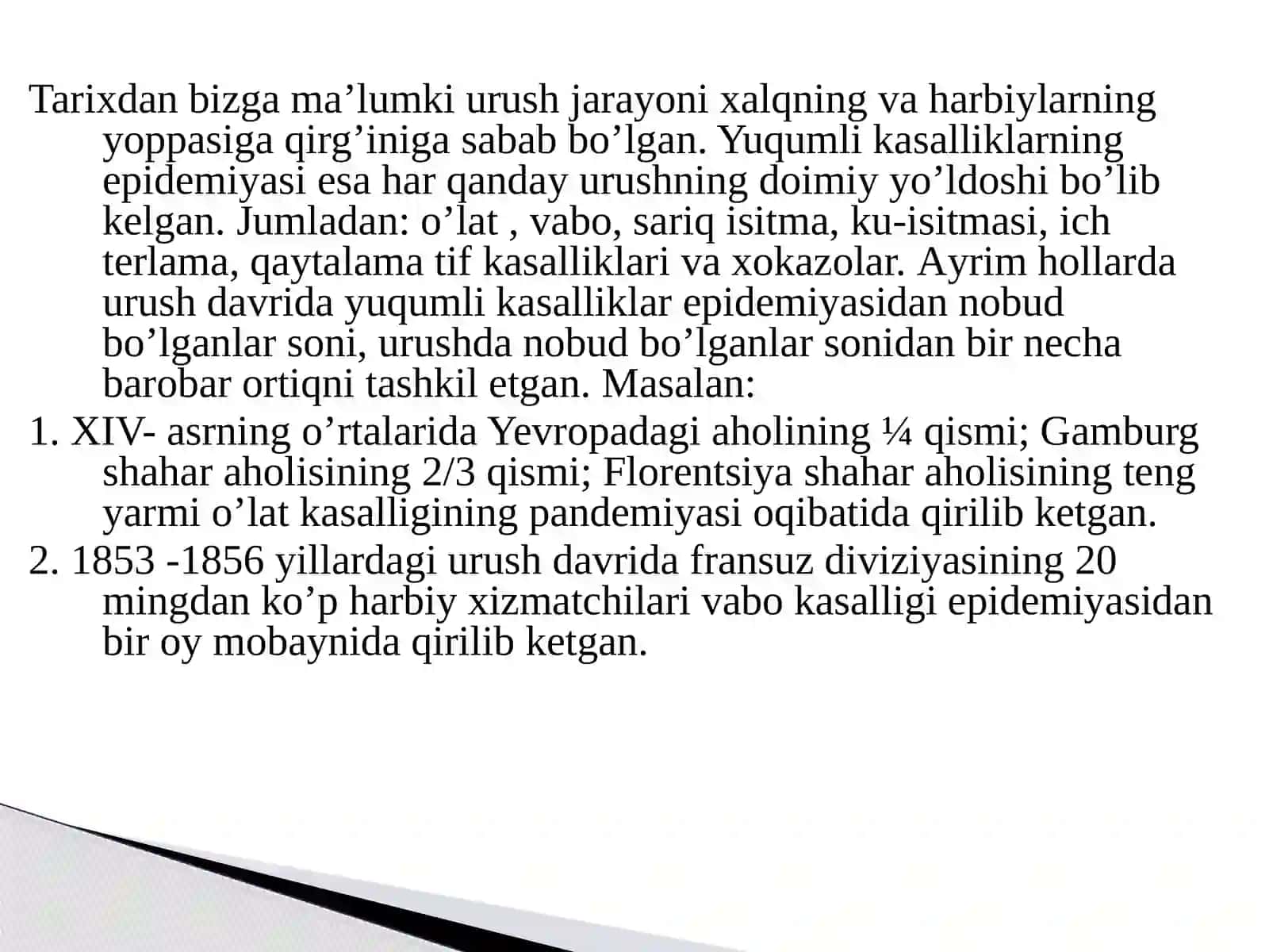 Harbiy Epidemiologiya Faniga Kirish 4