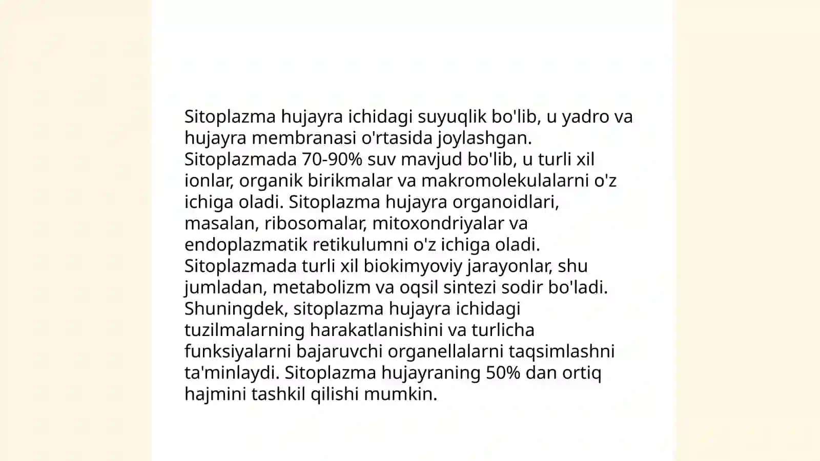 Oʻsimlik hujayrasining tuzilishi va vazifalari 4