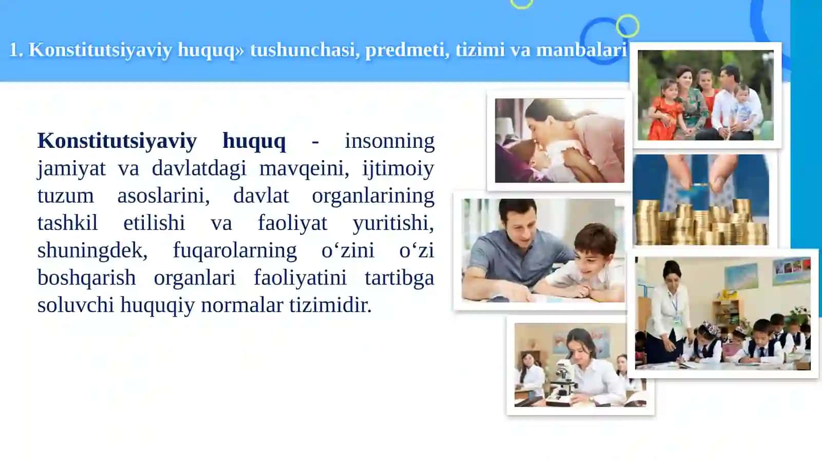 Konstitutsiyaviy huquq fanining tushunchasi, predmeti, tizimi va manbalari 4