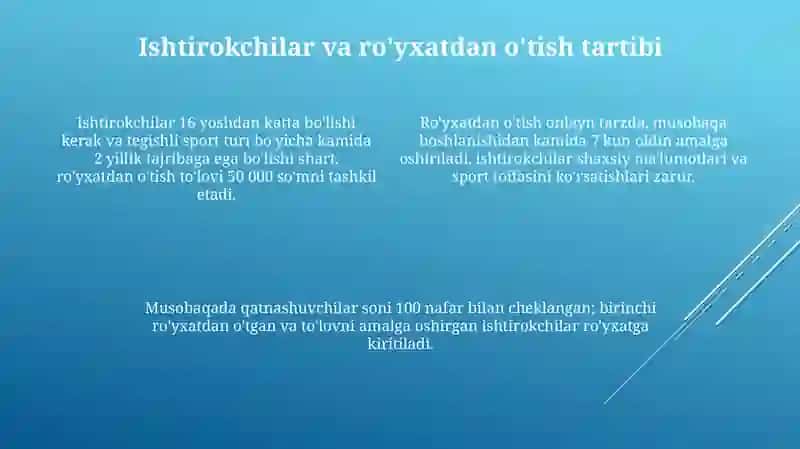 Musobaqa tashkil etish va musobaqa qoidalari 4