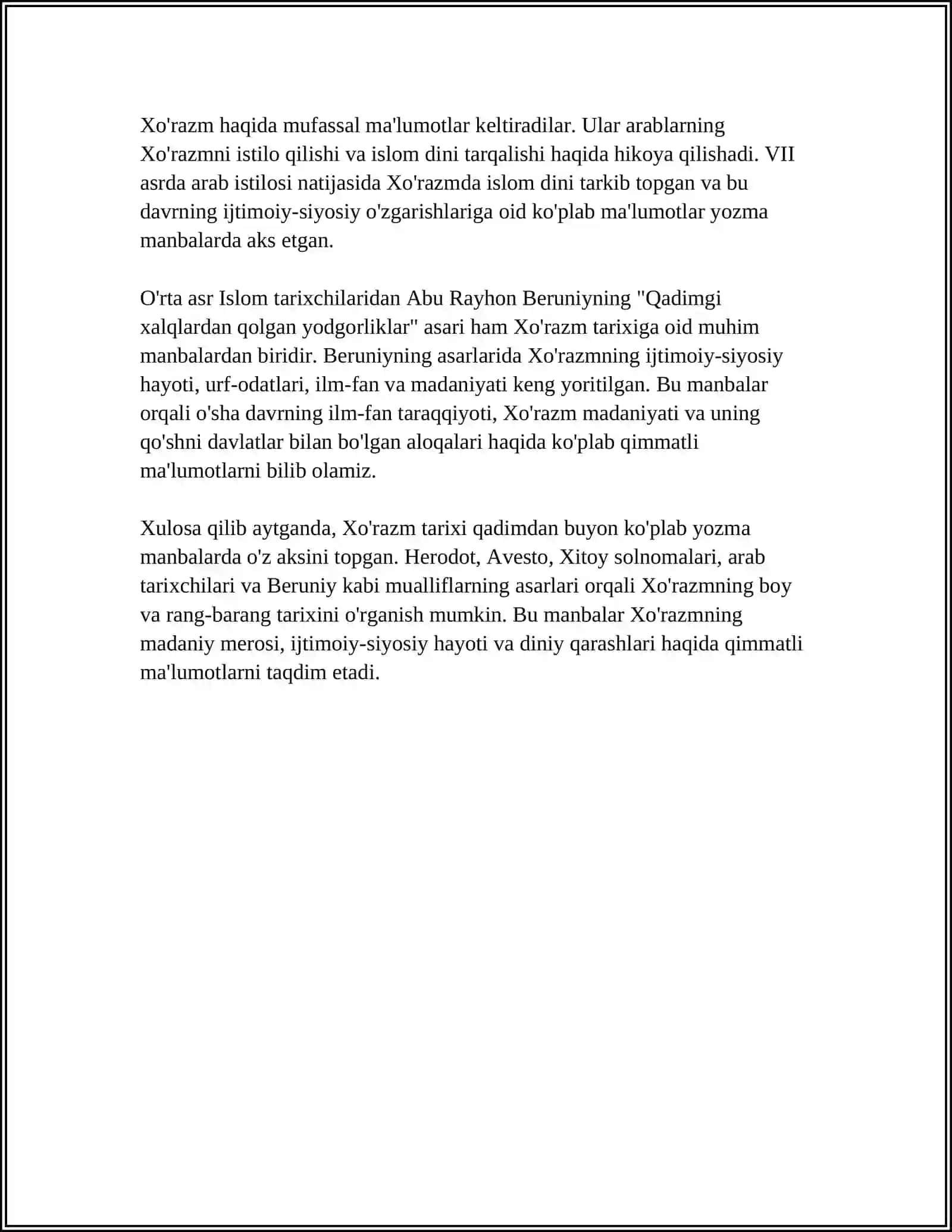 XORAZIM TARIXINING YOZMA MANBALARI 4