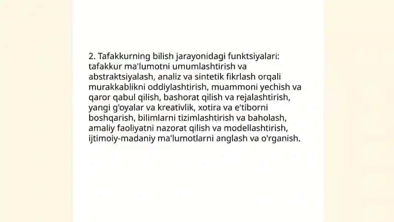 Tafakkurning bilish jarayoni sifatidagi mohiyati 4
