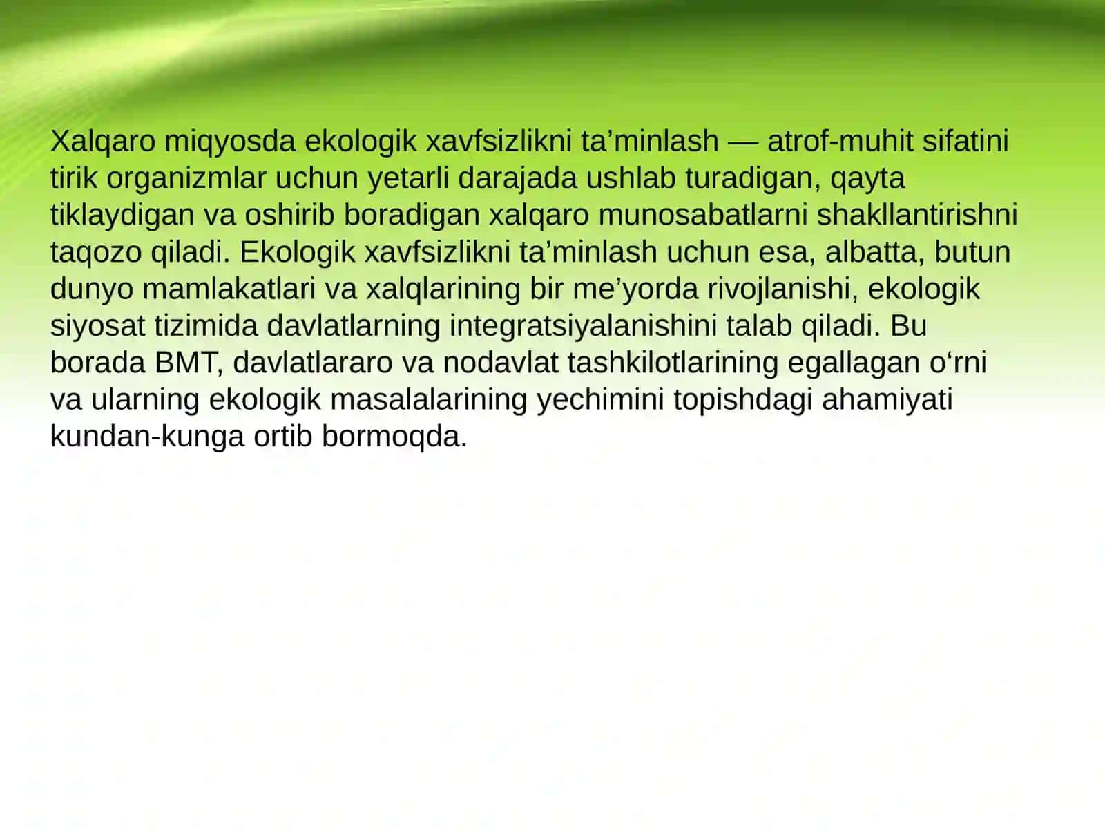 Ekologik iqtisodiyot va atrof-muhit 4