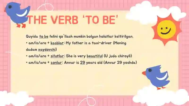 THE VERB “TO BE” 4