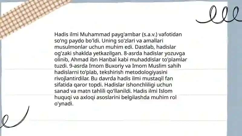 Imom Buxoriy va Imom Termiziyning Hissalarini Qiyosiy Tahlili 4